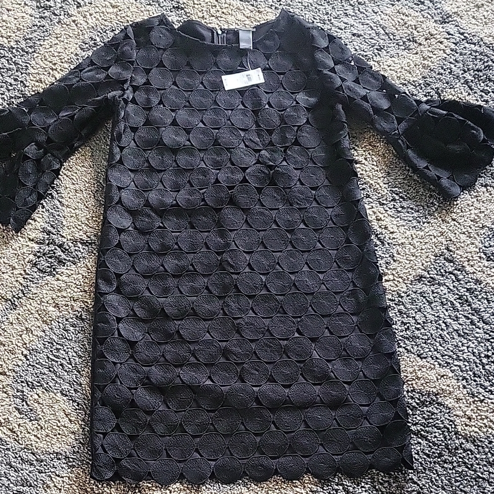 Ann Taylor Black Overlay Dress - NWT - SZ 6